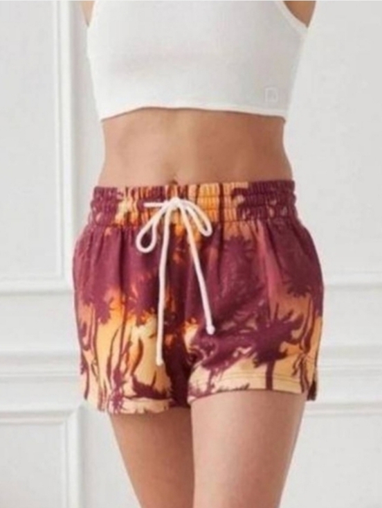 NWOT Urban Outfitters Out From Under Ellie Palm Tree Print Lounge Shorts Size XS - Picture 2 of 7